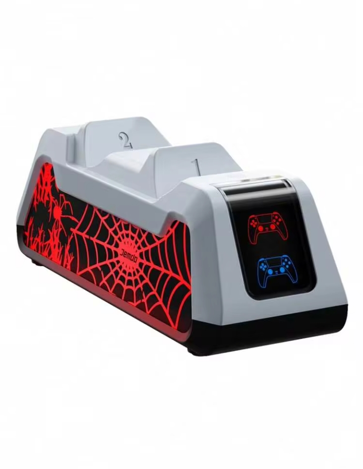 1pc Compatible With 5/Slim Necessary Accessory, Suitable For 5/Slim Console Stand, Summer & Autumn Gift, With LED Lights, Summer Gaming Accessory, PS 5 Controller Charging Station, Gaming Accessory, Game Console, Game Console Accessory, Suitable For Console Players 3