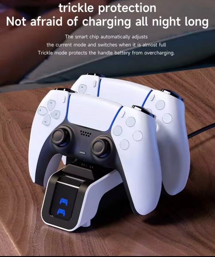 1pc Compatible With 5/Slim Necessary Accessory, Suitable For 5/Slim Console Stand, Summer & Autumn Gift, With LED Lights, Summer Gaming Accessory, PS 5 Controller Charging Station, Gaming Accessory, Game Console, Game Console Accessory, Suitable For Console Players