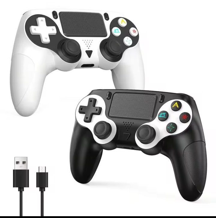 P4 Wireless Game Controller, Compatible With PS 4/PS 4 Slim/PS 4 Pro/PC, 600mAh Battery For Long-Lasting Use, Dual Vibration Function, With Speaker, 6-Axis Gyroscope, Headphone Jack, Touchpad