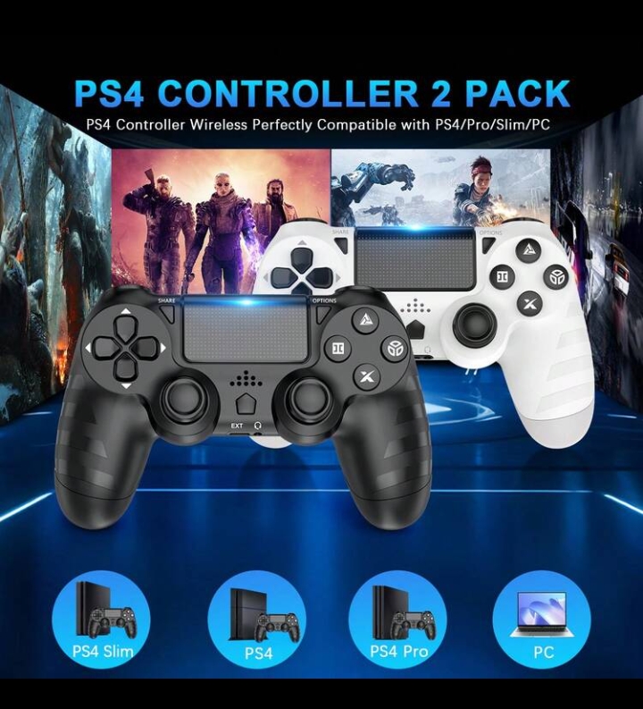 Easypie Selection Wireless Controller Compatible With PS 4/Slim/Pro, Handle Enhanced Dual Vibration/Analog Stick/6-Axis Motion Sensor/Charging Cable,Best Gifts For Friends, Graduation Gifts, Back-To-School Gifts, Christmas Decorations, Valentine's Day Gifts, Gifts For Mom And Dad, Halloween, Thanksgiving, Personalized Gifts, Birthday Gifts, New Year Gifts