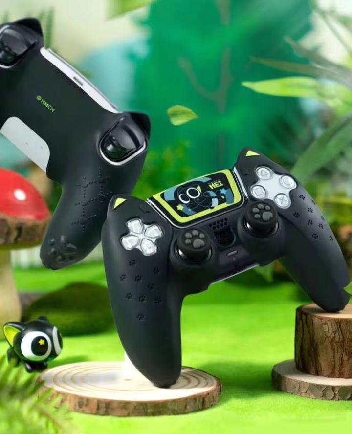 Silicone Cat Ear Gamepad Cover & Cat Paw Thumb Grips for Enhanced Comfort 2
