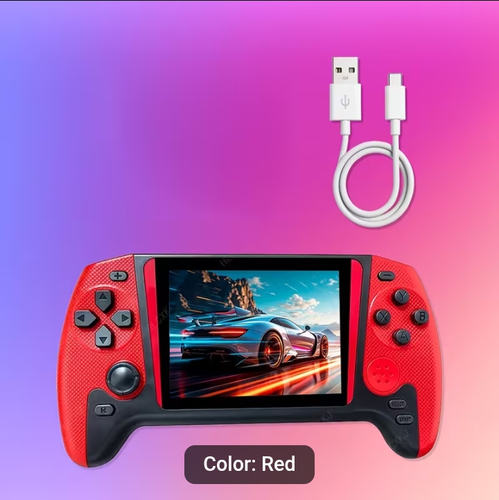 Retro Handheld Game Console, Portable USB Rechargeable Gaming Device with Classic Games for Travel & Home