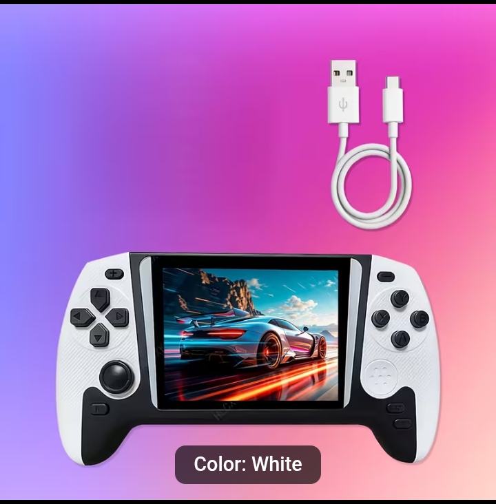 Retro Handheld Game Console, Portable USB Rechargeable Gaming Device with Classic Games for Travel & Home