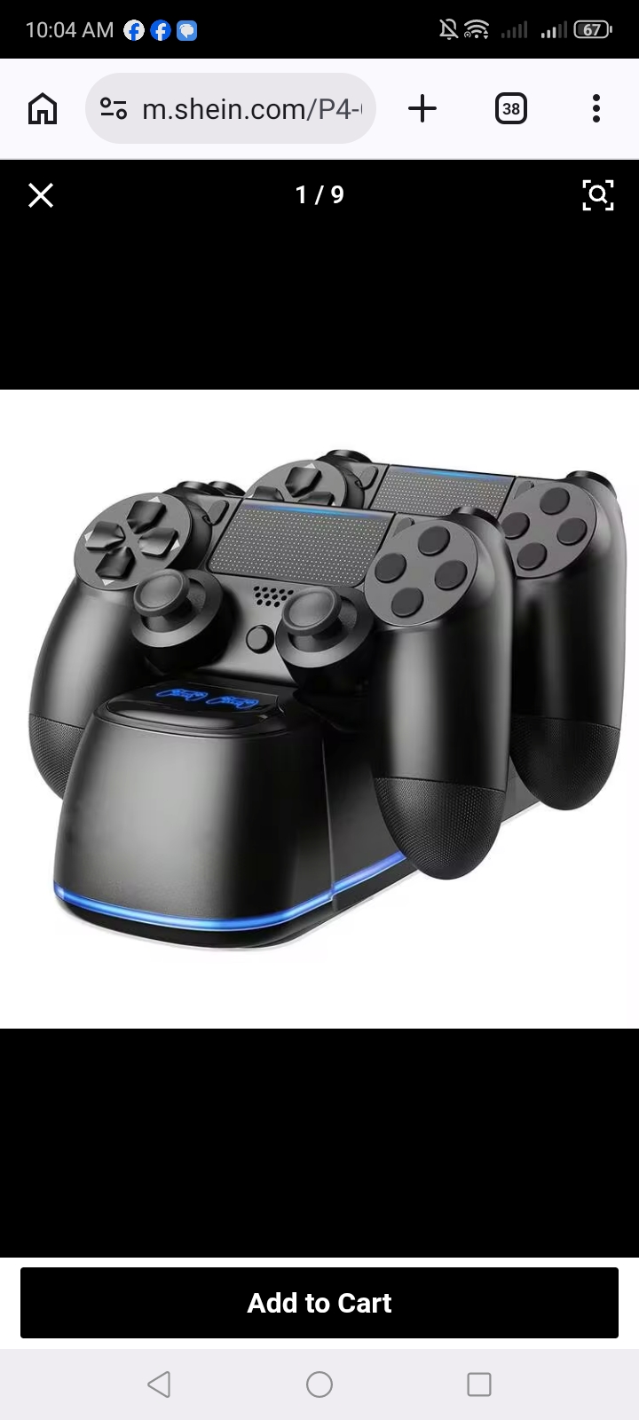 PS4 Controller Charger Stand, Dual Charging Base with Smart LED Display