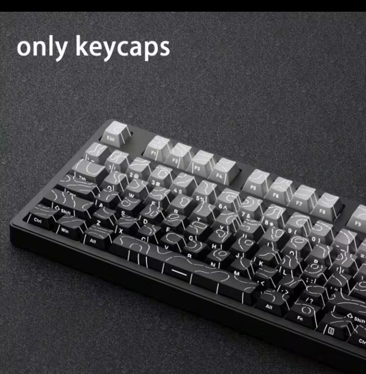 Topographic 4.0 133-Key Cherry OEM PBT Keycap Set, Backlit Mechanical Keyboard Keycaps for MX Switches 3