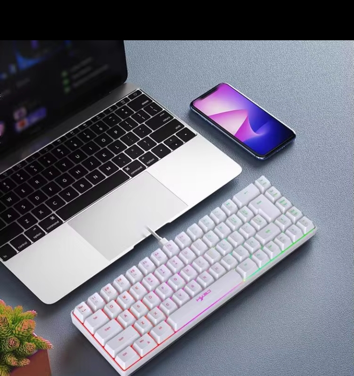 HXSJ V200 68-Key Wired RGB Membrane Keyboard with USB-C Detachable Cable, Compact Gaming & Office Keyboard for PC, Laptop and Home Use 2