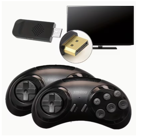 Retro Stick 3.1 Mini Game Console – Plug & Play TV Gaming System with 2 Wireless Controllers, Classic Retro Games, Portable Entertainment Box