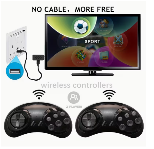 Retro Stick 3.1 Mini Game Console – Plug & Play TV Gaming System with 2 Wireless Controllers, Classic Retro Games, Portable Entertainment Box 3