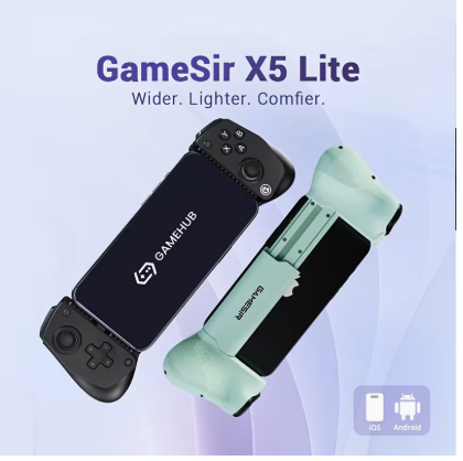 GameSir X5 Lite Mobile Game Controller – Hall Effect Joysticks, Turbo Function, Pass-Through Charging, Lightweight Ergonomic Gamepad for iPhone & Android 2