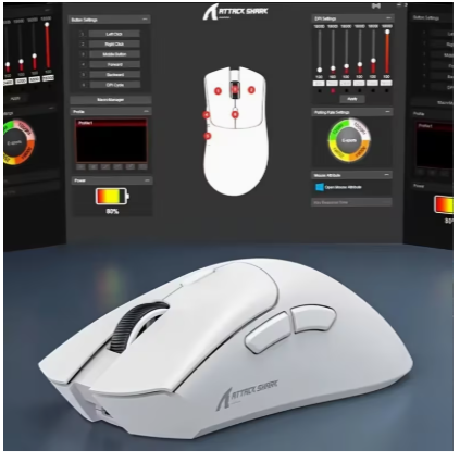 R1 Lightweight Wireless Gaming Mouse – Ergonomic High-Precision Mouse with Anti-Slip Grip Stickers for PC & Laptop