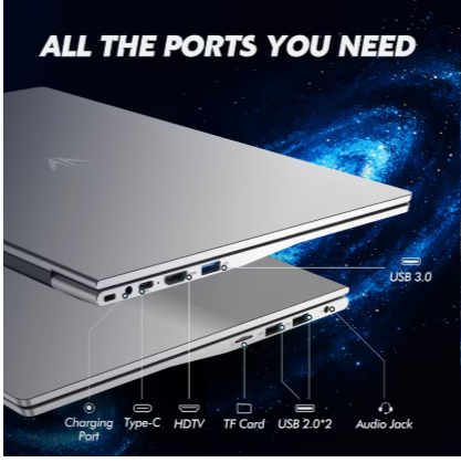 Auusda 15.6-Inch Laptop – AMD Athlon Silver 3050E Processor, 8GB DDR4 RAM, 128GB M.2 NVMe SSD, Fingerprint Unlock, Backlit Keyboard & Privacy Shutter