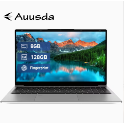 Auusda 15.6-Inch Laptop – AMD Athlon Silver 3050E Processor, 8GB DDR4 RAM, 128GB M.2 NVMe SSD, Fingerprint Unlock, Backlit Keyboard & Privacy Shutter 2