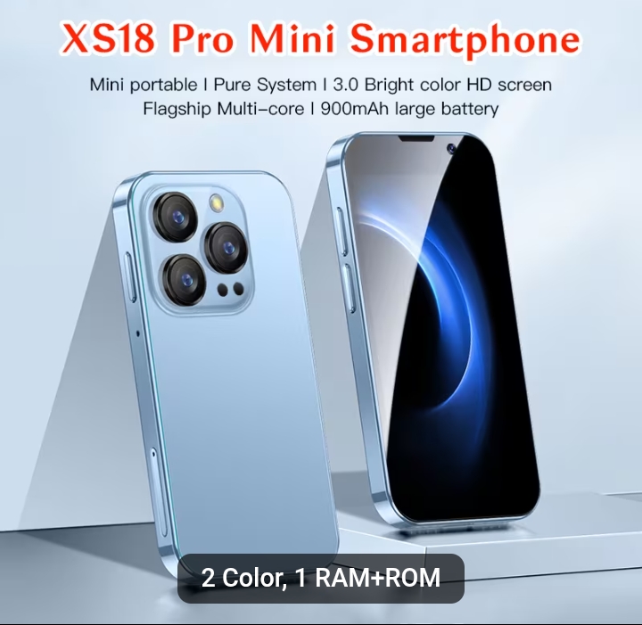 XS18 Pro Ultra-Mini Smartphone – 3.0" Compact Display, 2GB RAM / 16GB Storage, Facial Recognition – The Ultimate Minimalist Travel & Backup Phone