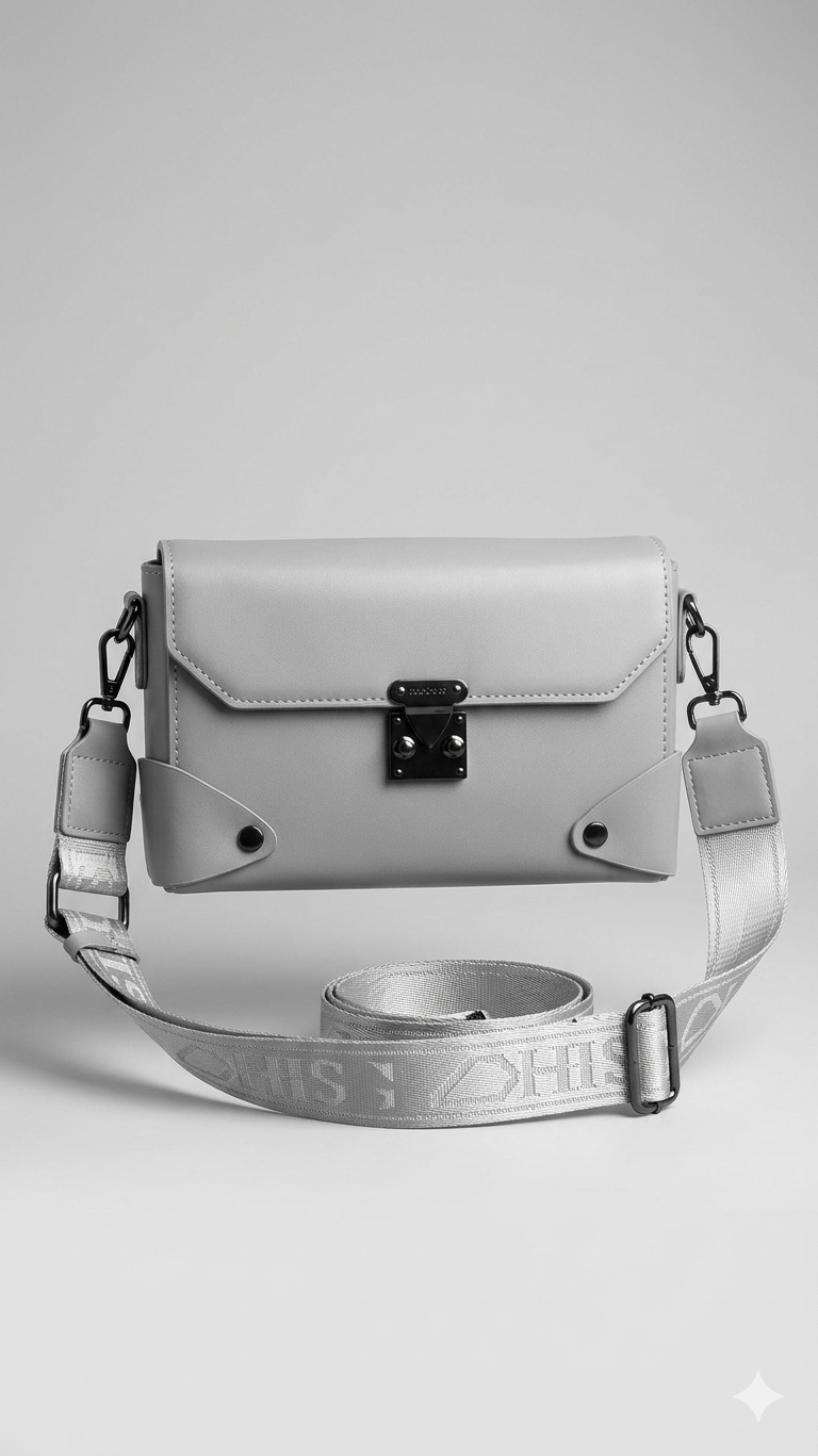 Casual Sports Camera Crossbody Bag, Letter Embossed Front Pocket Shoulder Bag, Fashionable Textured Square Messenger Bag with Wide Webbing Strap for Women