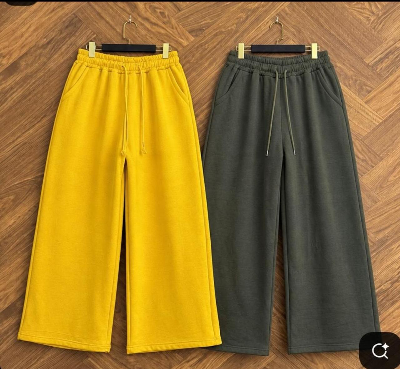 Fleece Wide Leg Sweatpants Drawstring Elastic Waist Casual Baggy Lounge Pants