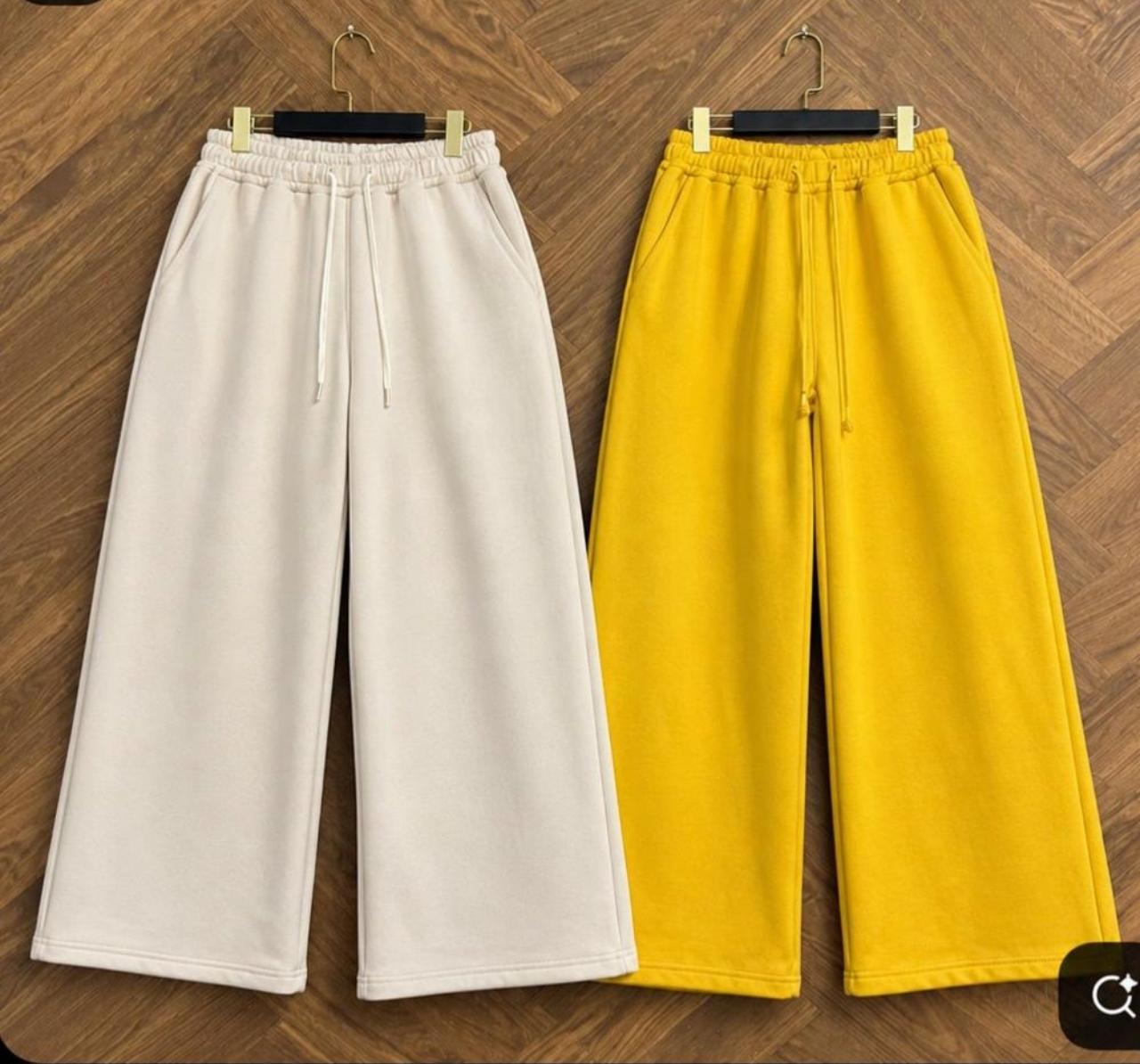 Fleece Wide Leg Sweatpants Drawstring Elastic Waist Casual Baggy Lounge Pants
