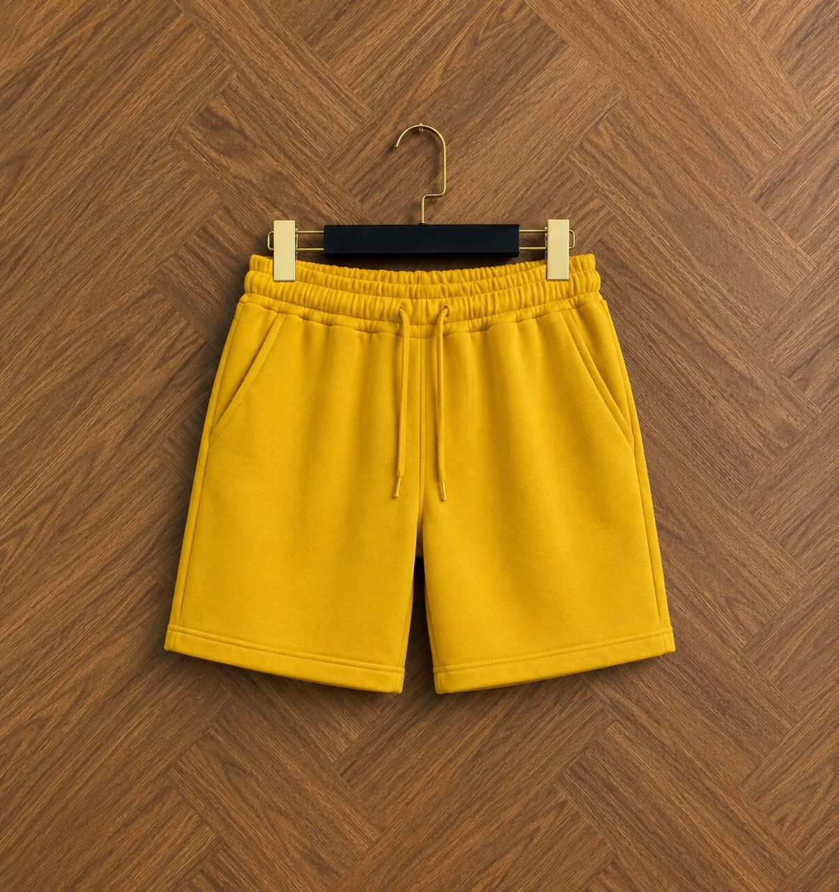 Casual Fleece Sweat Shorts, 2-Pack Basic Solid Color Drawstring Athletic Shorts with Pockets, Comfortable Loose Fit Loungewear Gym Shorts