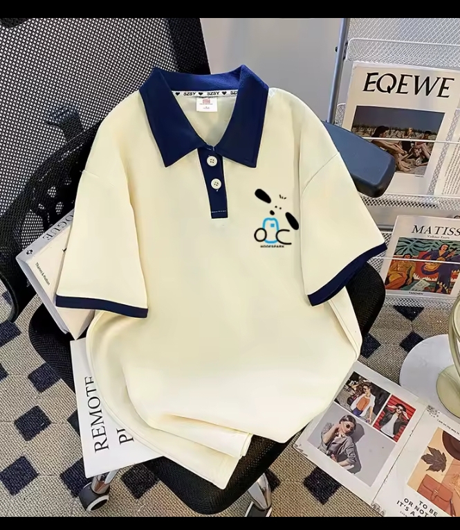 Premium Pastel Color-Block Casual Polo