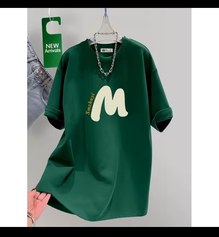 Women's Oversized Letter Graphic T-Shirt, Loose Fit Short Sleeve Crew Neck Tee, Casual Minimalist Streetwear White Top