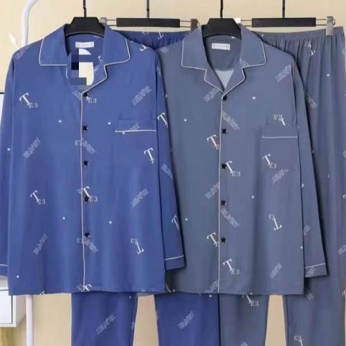 Men's Classic Letter Print Long-Sleeve Pajama Set
