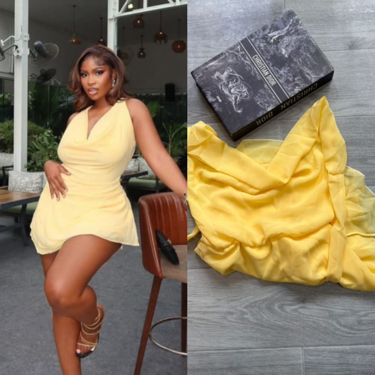 Women's Elegant Sleeveless Mini Dress - Chic Summer Cowl Neck Party Dress