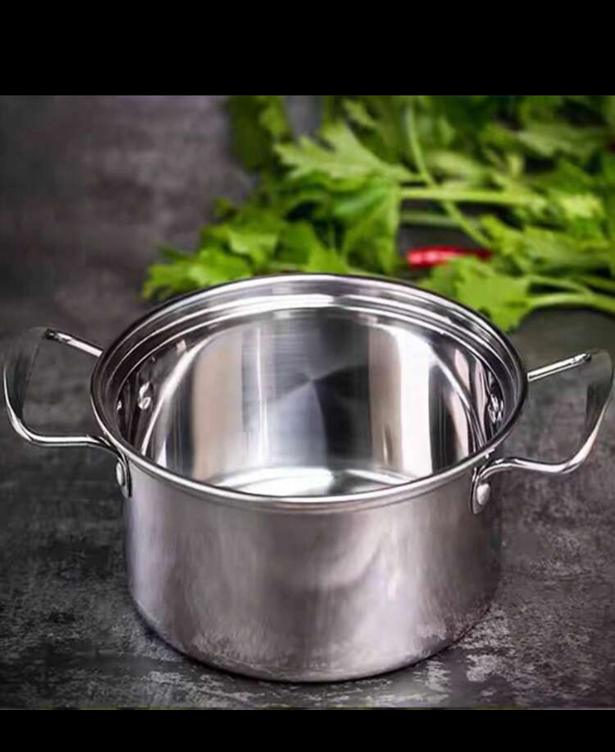 Classic Mirror-Polished Stainless Steel Casserole Pot with Tempered Glass Lid 2