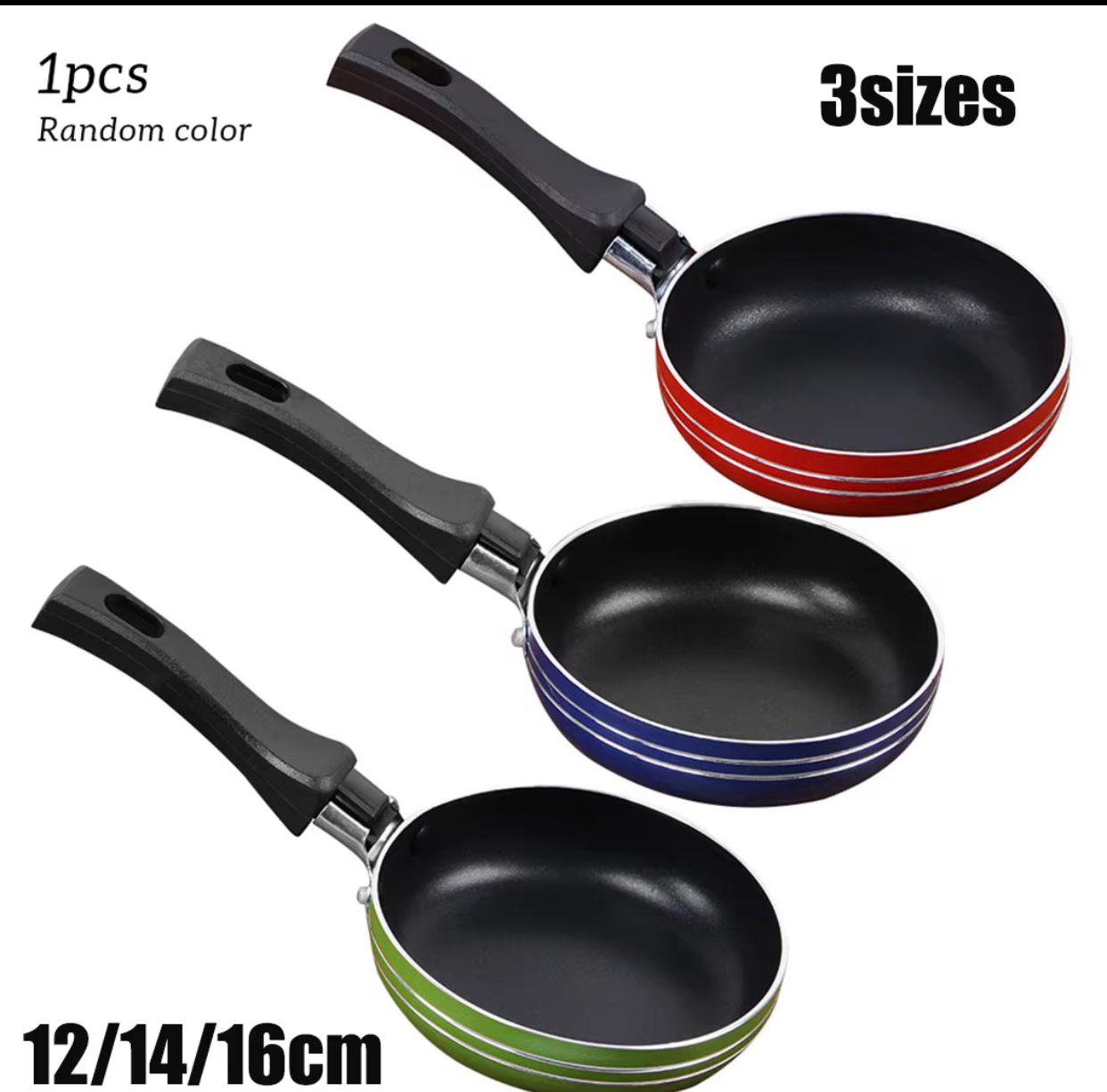 Vibrant Mini Non-Stick Skillet & Egg Pan (Available in 12cm, 14cm, and 16cm)