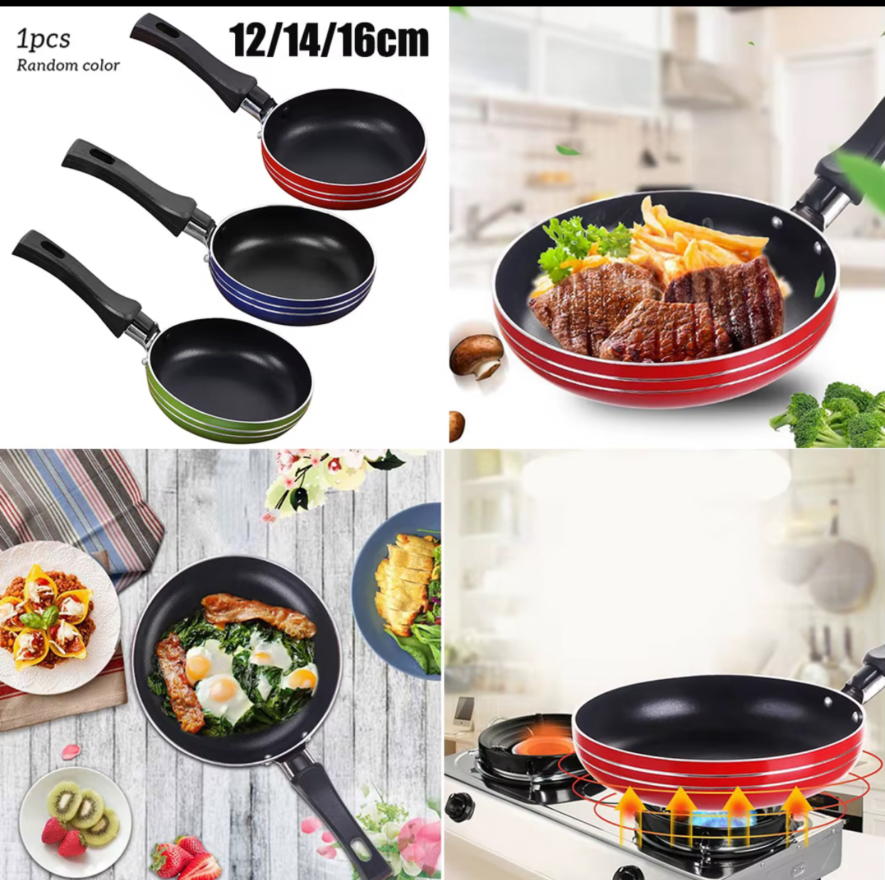 Vibrant Mini Non-Stick Skillet & Egg Pan (Available in 12cm, 14cm, and 16cm) 3