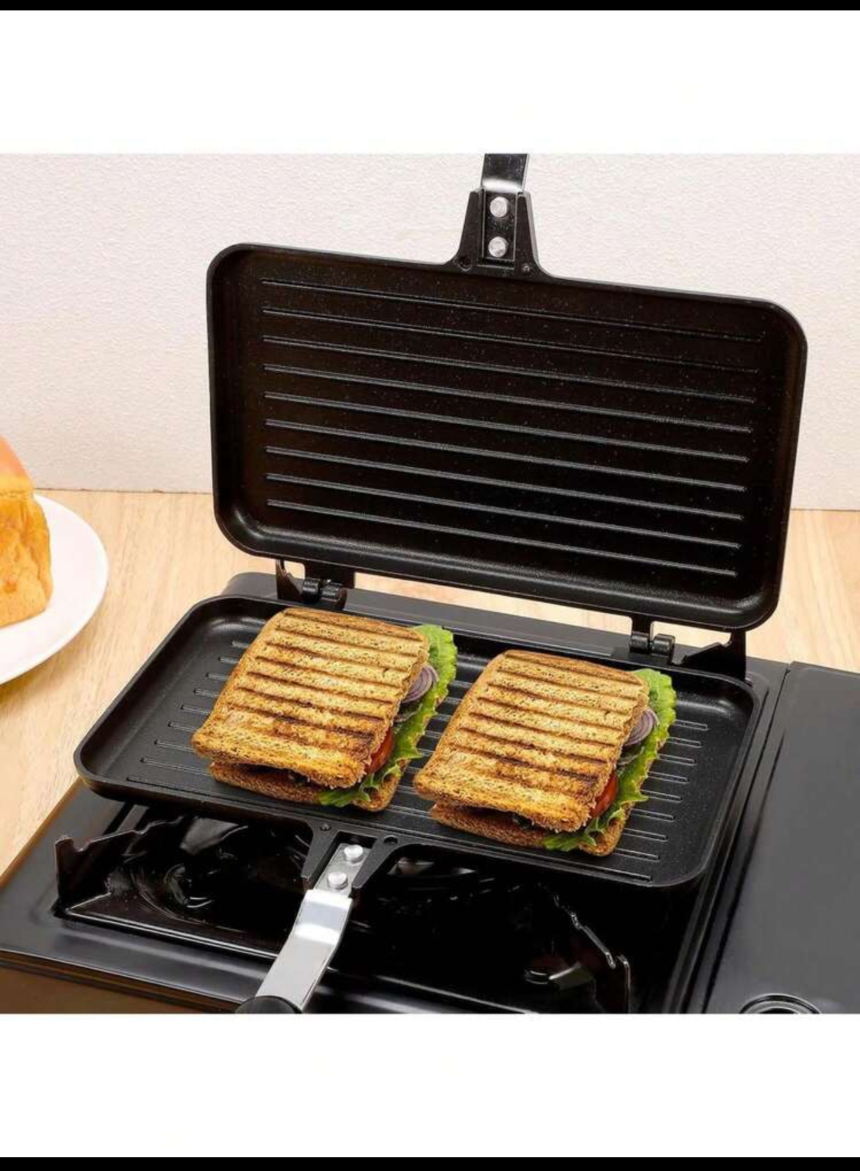 Non-Stick Double-Sided Flip Pan & Stovetop Sandwich Toaster