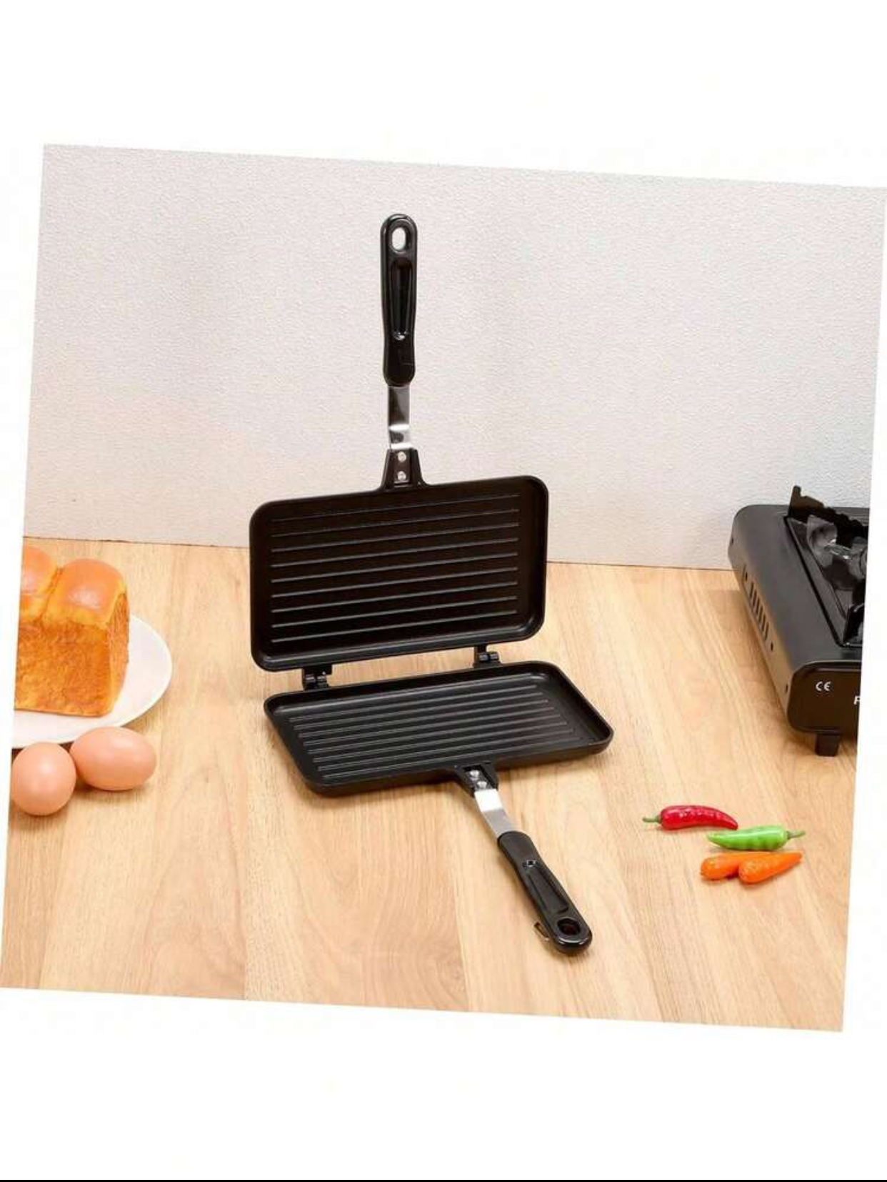 Non-Stick Double-Sided Flip Pan & Stovetop Sandwich Toaster 2