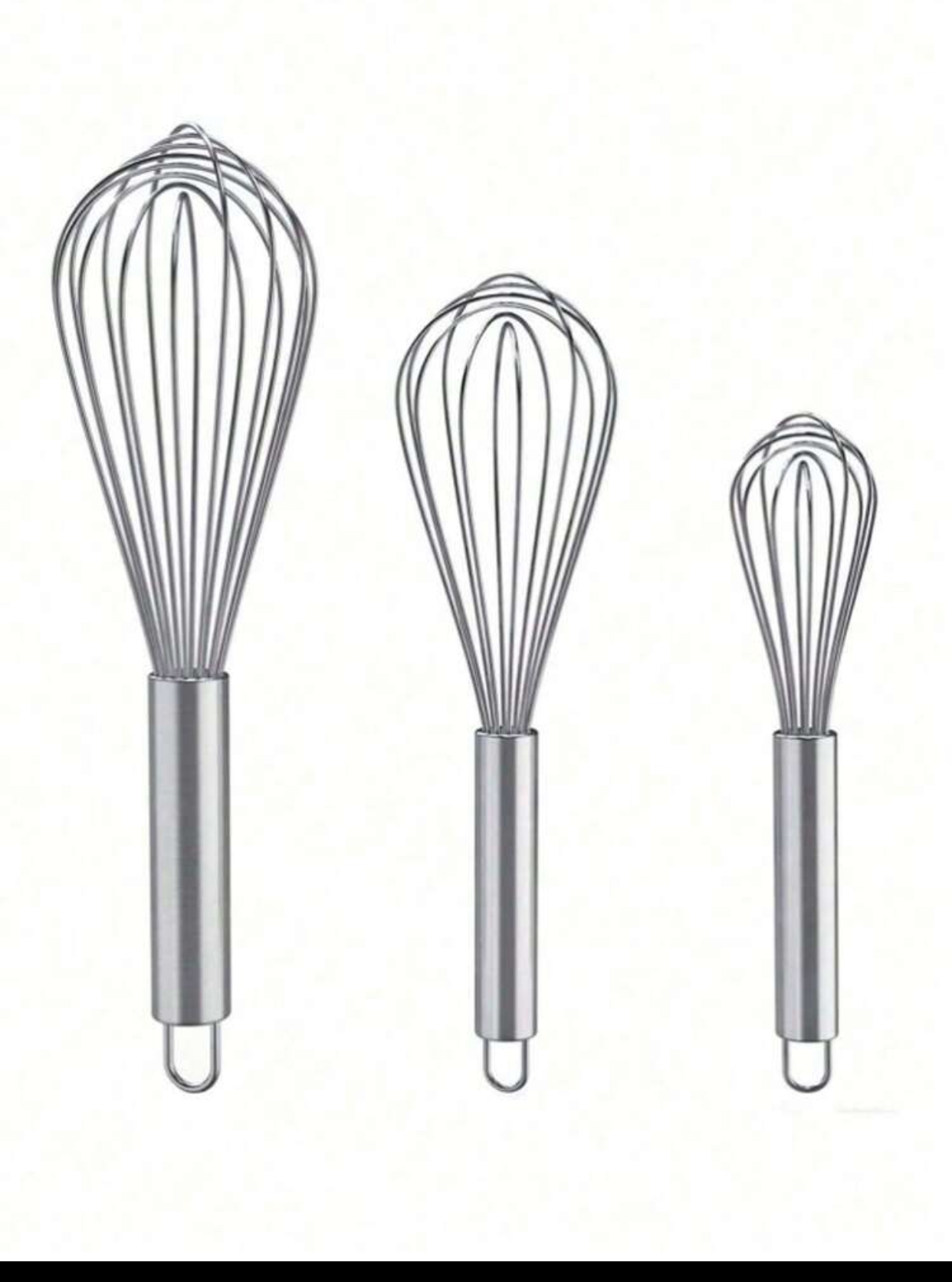 Professional Stainless Steel Balloon Whisk Set (3 Sizes)