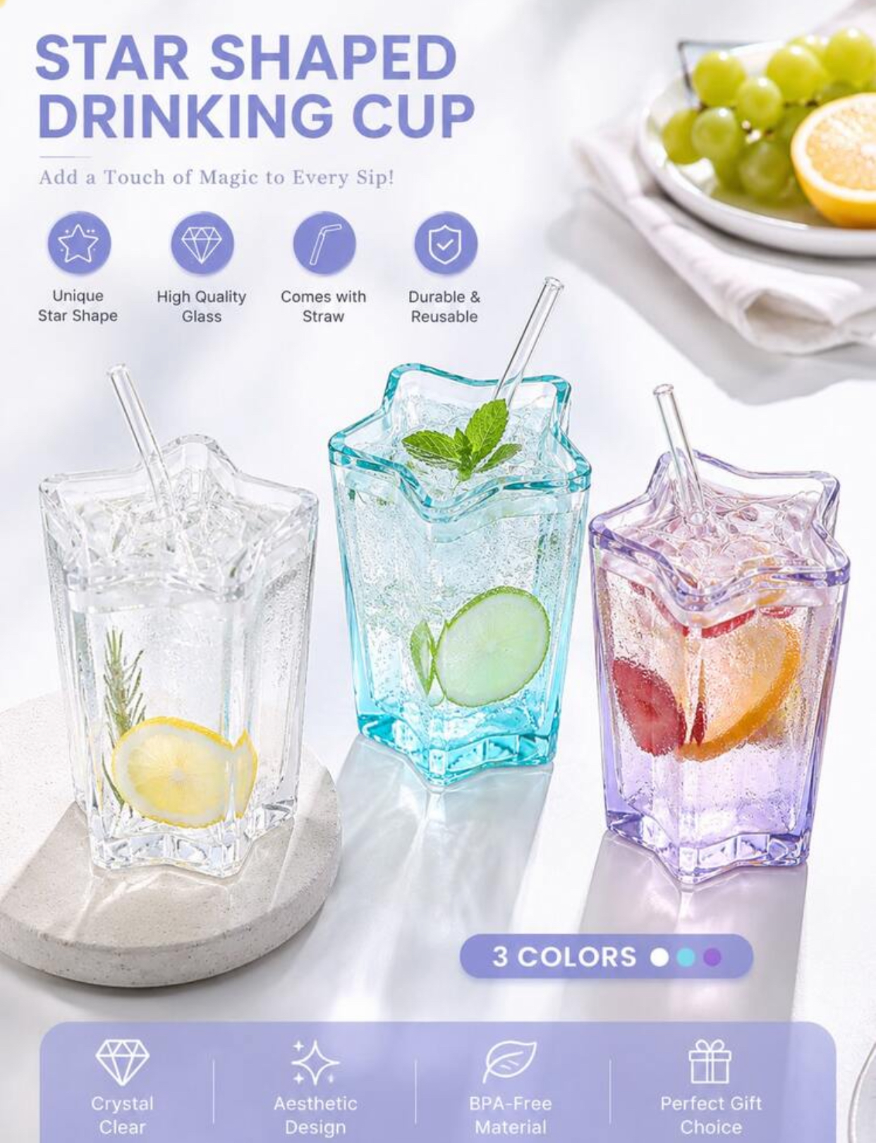 Cute Esthetic Beer Can Shaped Glass Tumbler Cup with Natural Bamboo Wood Lid Clear Reusable Glass Drinking Straw and Pink Coquette Ribbon Bow Graphic Decals Stickers for Aesthetic Iced Coffee Matcha Tea Soda Juice Smoothie 2