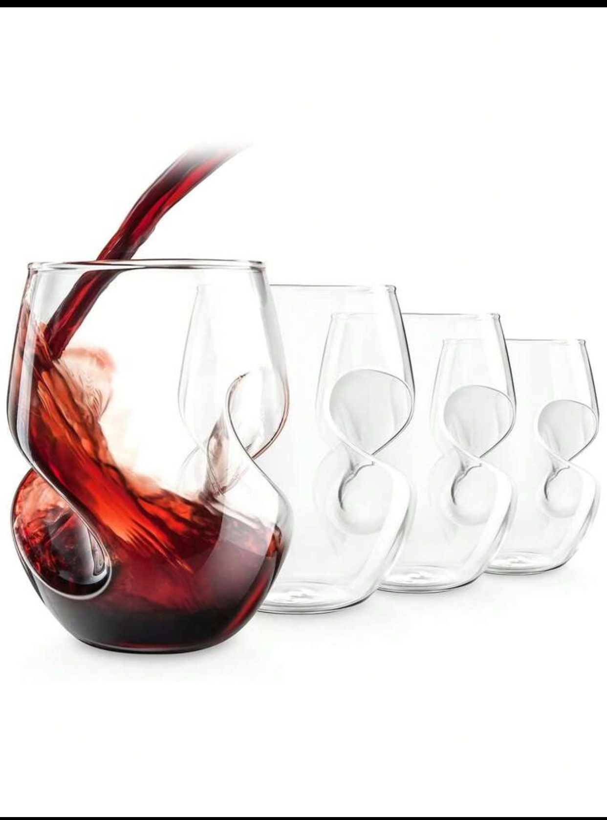 Unique Creative Ergonomic Dimpled Wave Rock Glass Tumbler Hand-Blown Textured Crystal Clear Heavy Base Drinking Cup for Bourbon Whiskey Scotch Cocktails Spirits Liquor Water Green Tea Juices