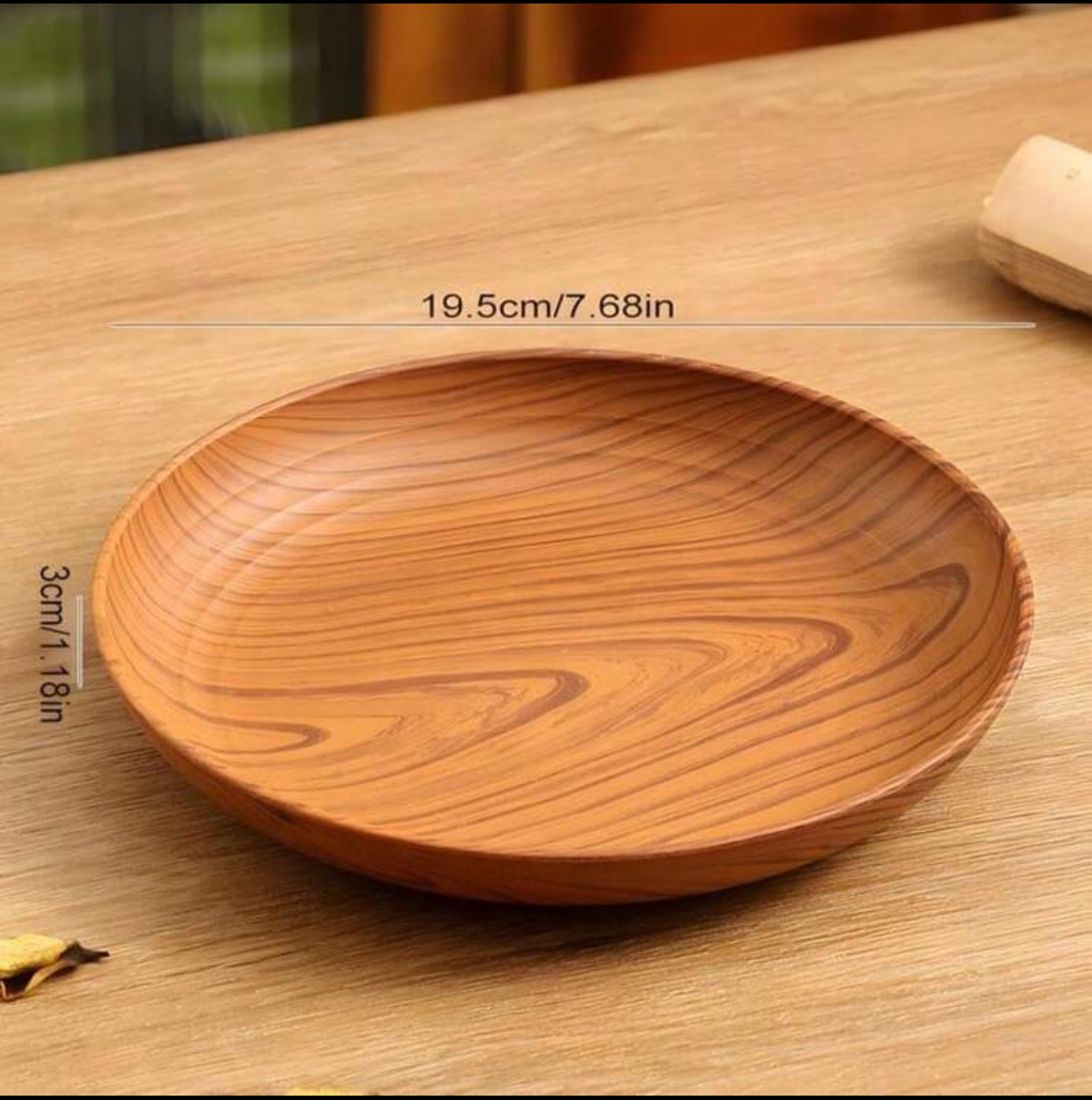Modern Round Wooden Serving Dinner Plates Set Solid Lightweight Wood Charger Platters Decorative Shallow Salad Fruit Appetizer Dishes Trays for Home Kitchen Restaurant Catering(3pcs) 3