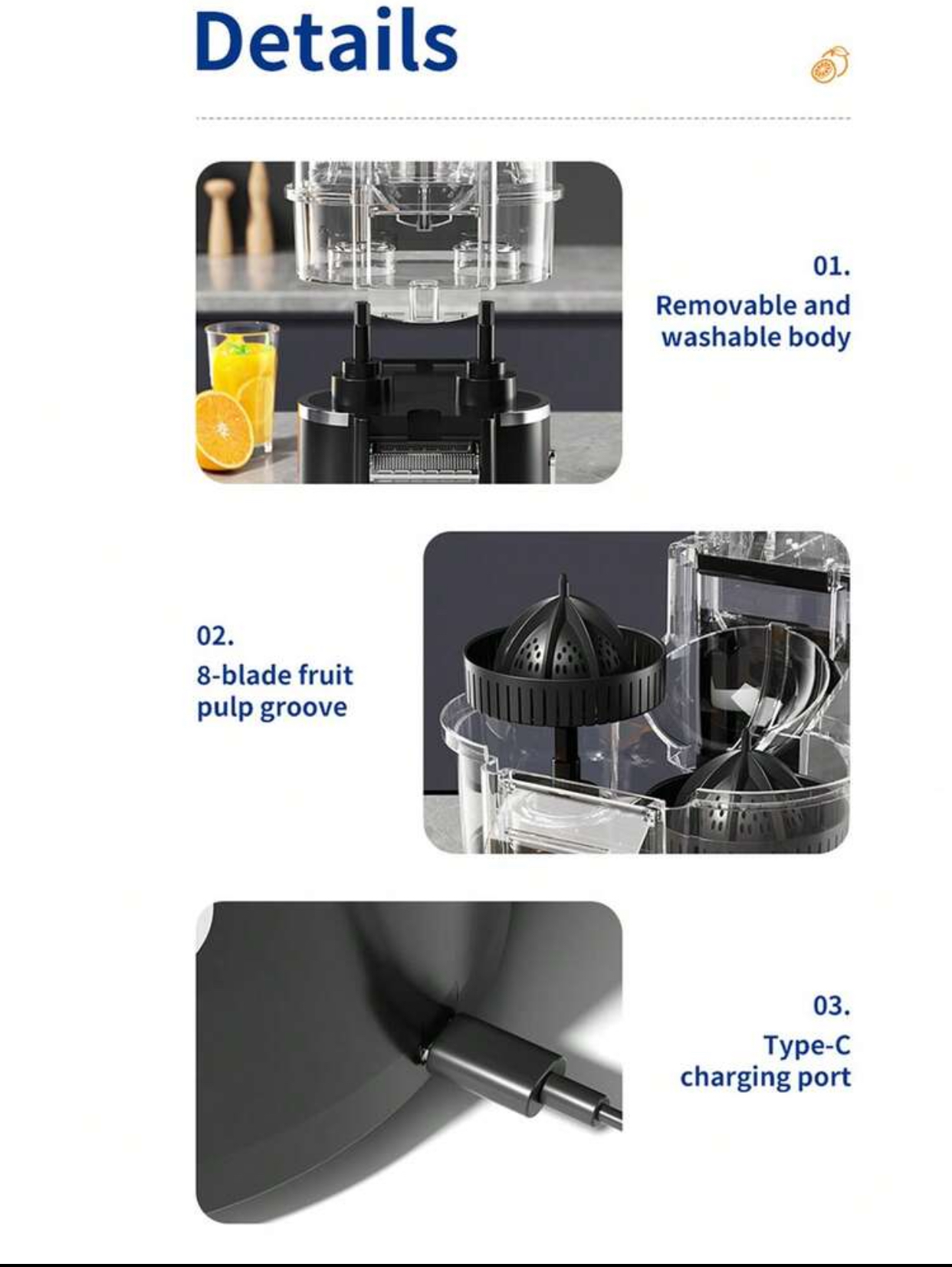 Heavy-Duty Dual-Head Automatic Electric Citrus Juicer Machine with Built-In Orange Slicing Cutter Clear Protective Dome Top Lemon Lime Grapefruit Squeezer Extractor 2