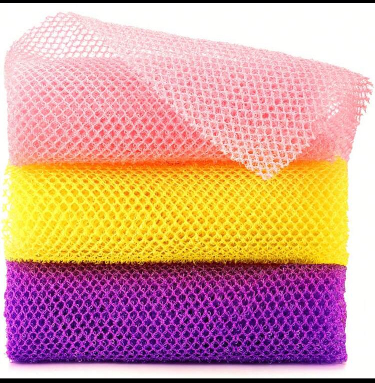 African Net Sponge Exfoliating Long Bath Netting Washcloth Set