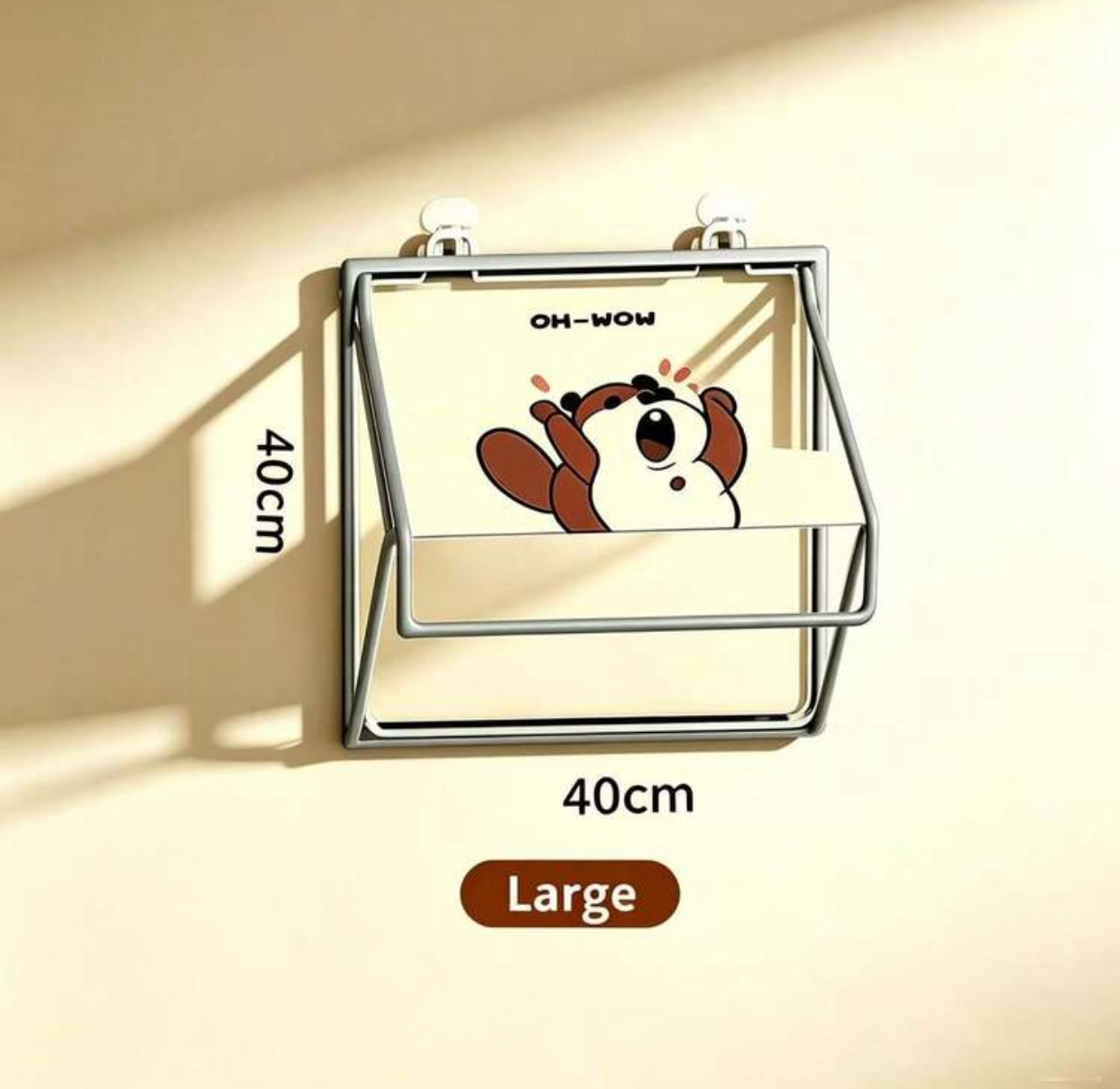Foldable Clear-Window Wall Hanging Bathroom Organizer Clamshell Storage Dustproof Box 3