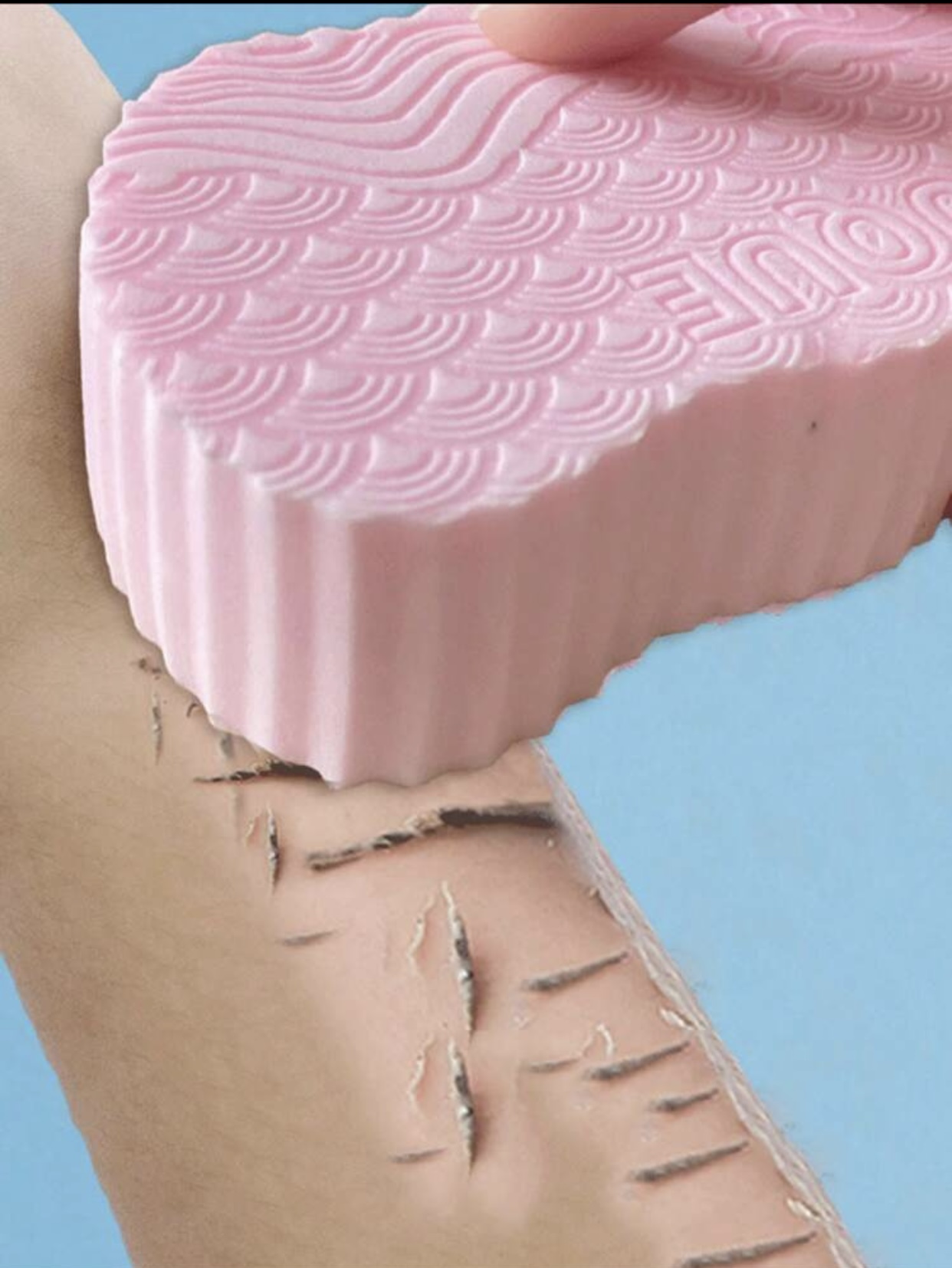 Instant Peeling Magic Wave-Pattern Soft Foam Exfoliating Bath Sponge 3