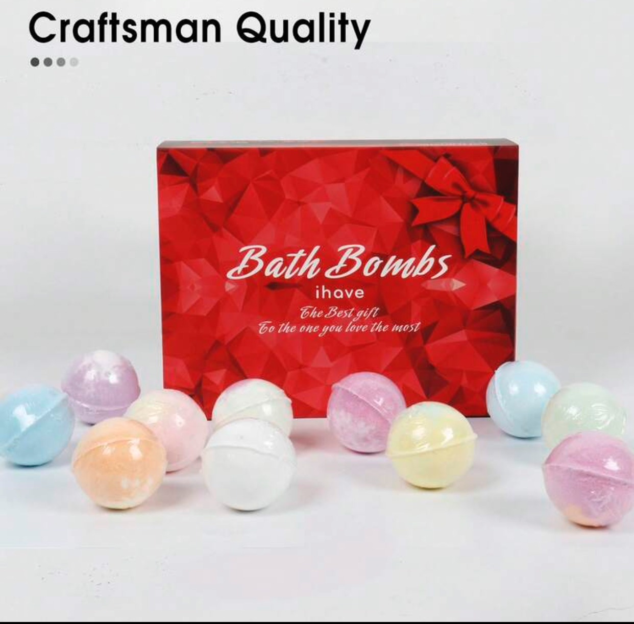 ihave" Premium 12-Piece Assorted Aromatherapy Bath Bomb Gift Set Box