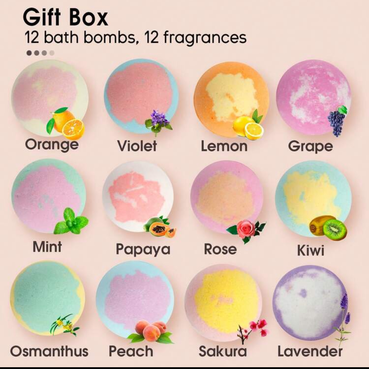 ihave" Premium 12-Piece Assorted Aromatherapy Bath Bomb Gift Set Box 2
