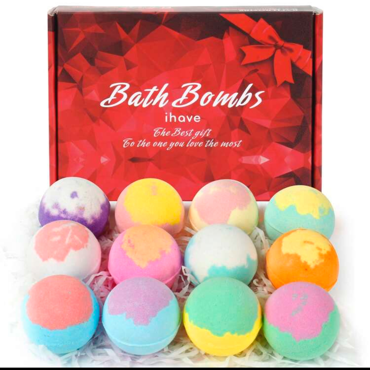 ihave" Premium 12-Piece Assorted Aromatherapy Bath Bomb Gift Set Box 3