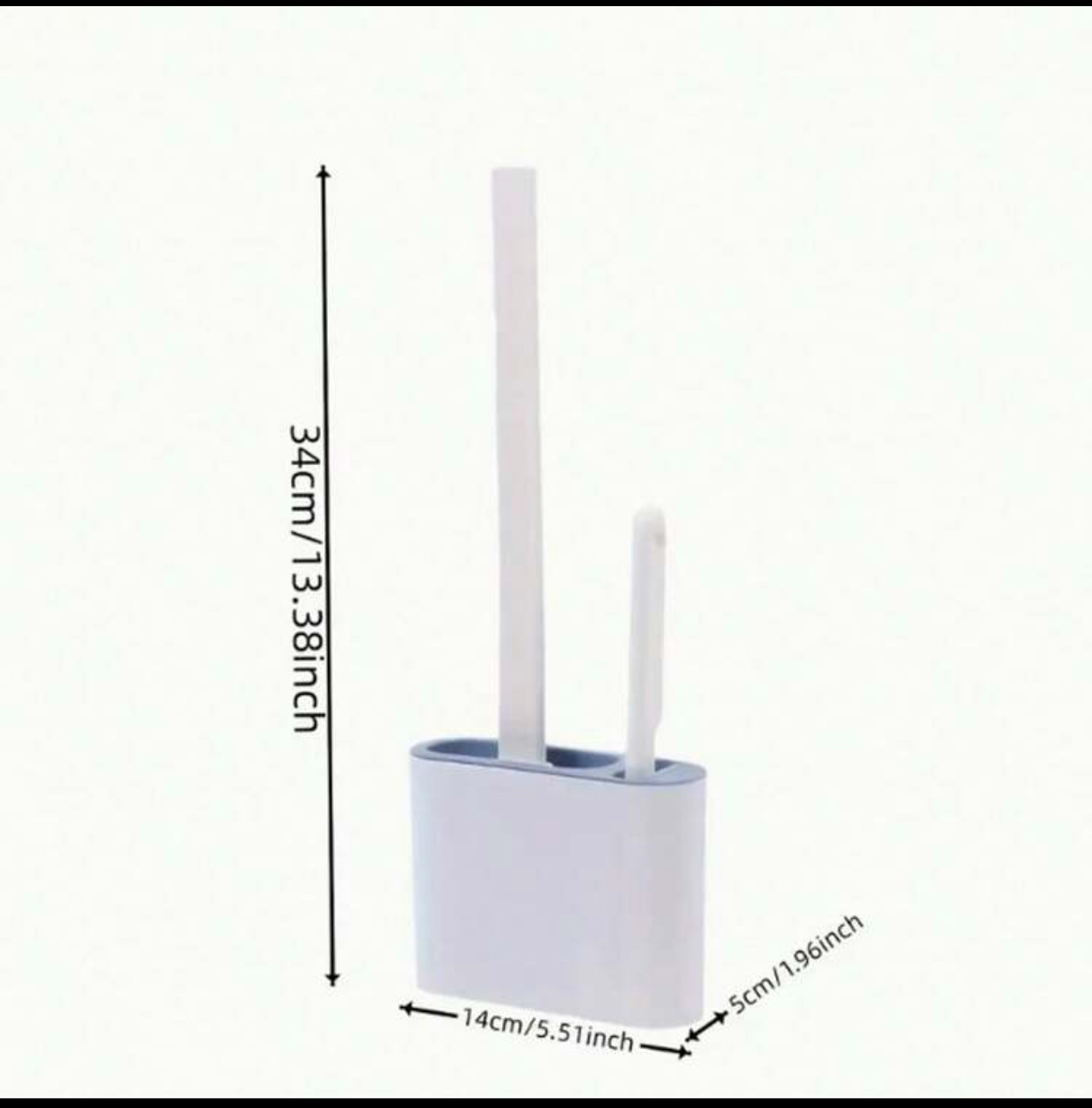 Wall-Mounted Silicone Toilet Brush and Holder Set 2