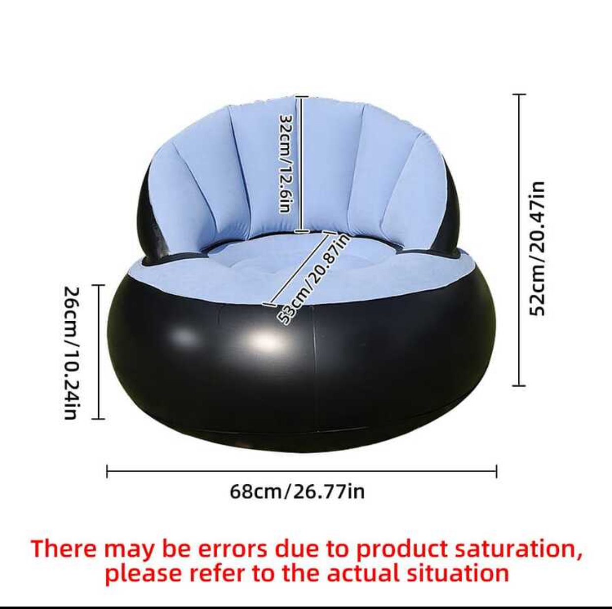 Ergonomic two-tone inflatable armchair lounge sofa 3