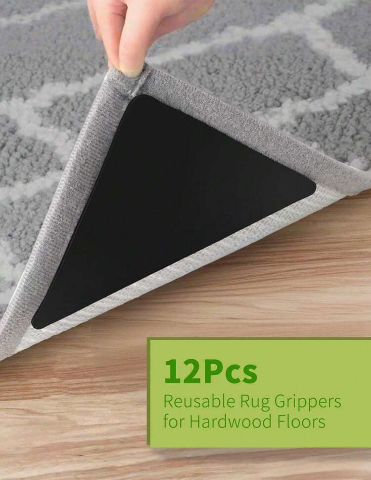 Heart-Shaped Non-Slip Reusable Carpet Stickers Set 3