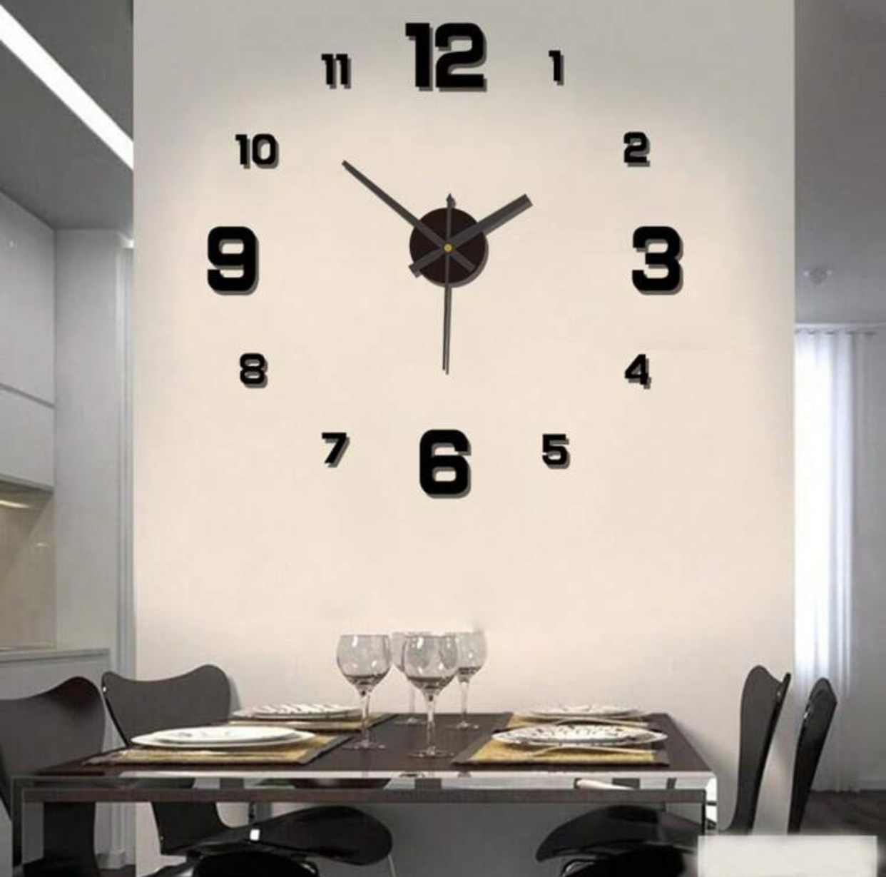 3D DIY Frameless Large Wall Clock – Modern Mute Acrylic Mirror Surface Numbers Wall Sticker Clock for Home Living Room, Dining Room, and Office Decor