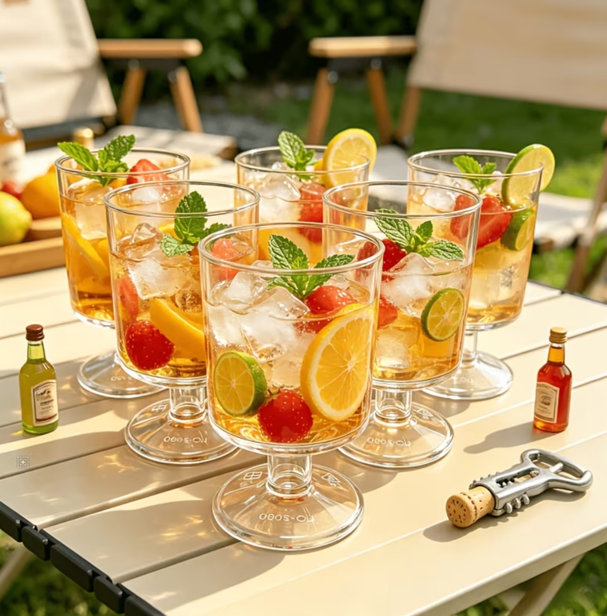 10-Piece Clear Plastic Short Stemmed Goblets – Elegant Disposable Appetizer and Dessert Tasting Wine Glasses for Catering and Events 3
