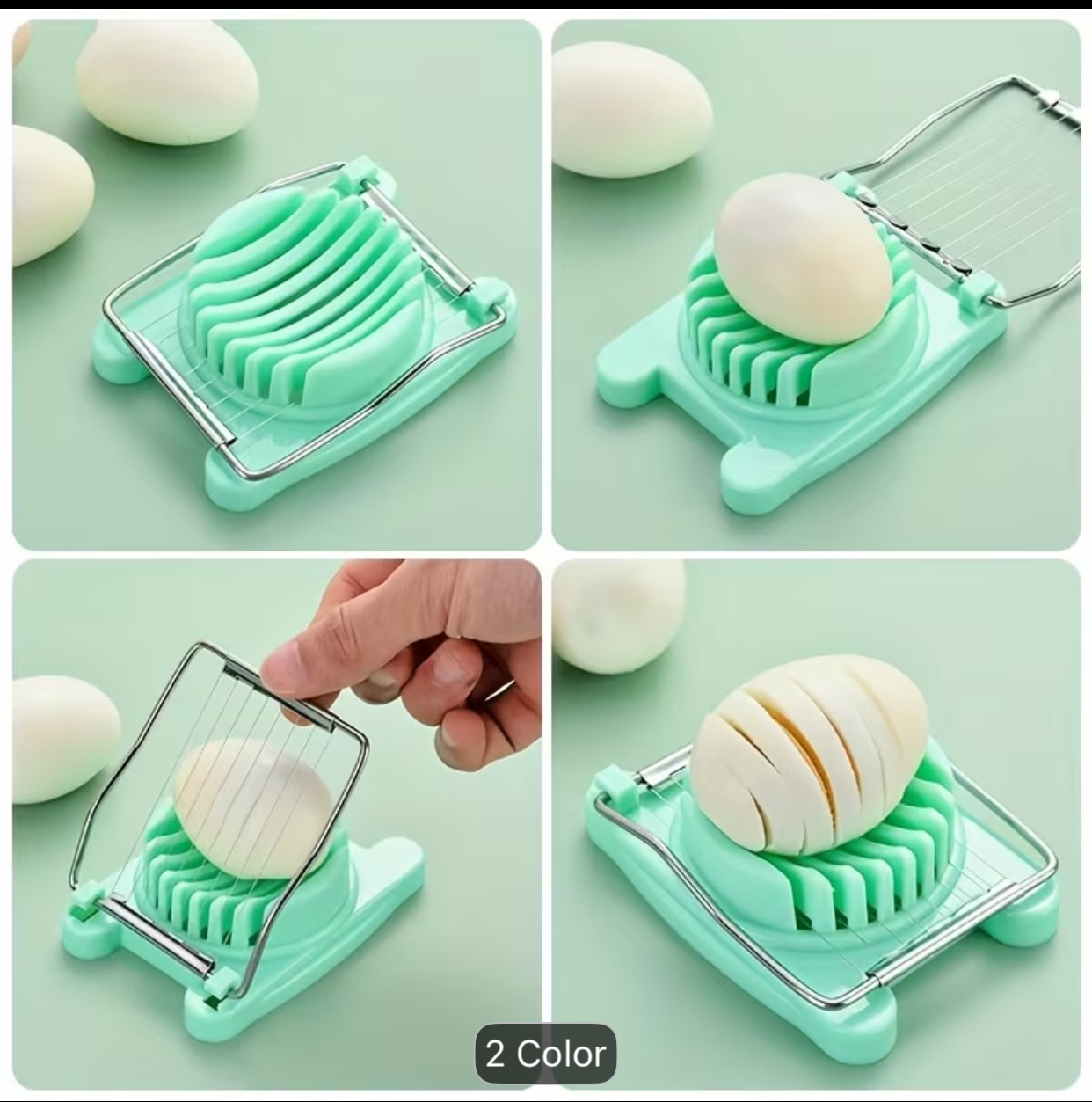 Heavy-Duty Stainless Steel Wire Egg Slicer – Multi-Purpose Boiled Egg, Mushroom, and Soft Fruit Slicer with Rigid Base 3