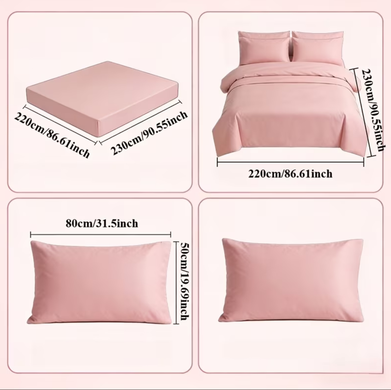 Pastel Sage Green 4-Piece Complete Bed Sheet Set – Ultra-Soft Fitted Sheet, Flat Sheet & Pillowcases Set 3