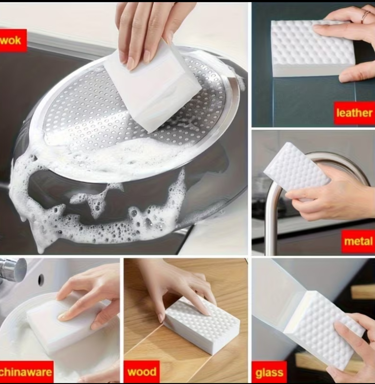 Premium Melamine Magic Eraser Shoe Sponge Set – Quick Stain & Scuff Remover for White Sneaker Midsoles 3