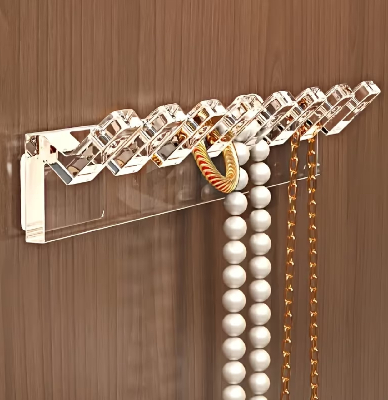 6-Piece Clear Adhesive Wall Mount Utility Strips – Multi-Hook Row Hanger for Kitchen & Bathroom Organization 3